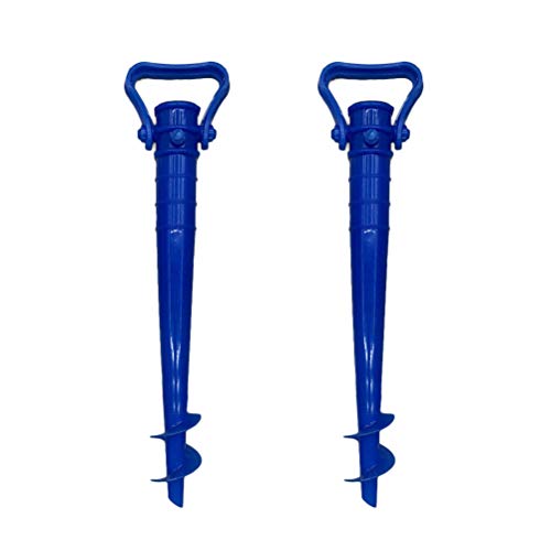 Yardwe 2 Piezas Ajustable Soporte sombrilla Playa de plástico Pincho para sombrilla de Playa,Azul (42CM) Yardwe 2 Piezas Ajustable Soporte sombrilla Playa de plástico Pincho para sombrilla de Playa,Azul (42CM)