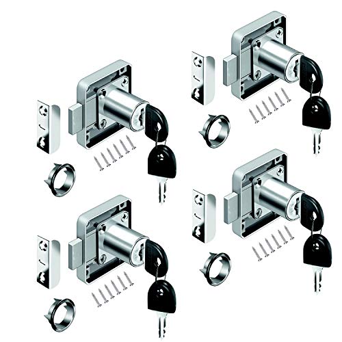 youtu 4 Cerraduras para Mueble, Cerradura del Mueble para Armario, La Resistencia a La Corrosión y La Oxidación, para Armarios, Taquillas, Gabinete de Cajones, Mesa Ordenador Escritorio Cajón youtu 4 Cerraduras para Mueble, Cerradura del Mueble para Armario, La Resistencia a La Corrosión y La Oxidación, para Armarios, Taquillas, Gabinete de Cajones, Mesa Ordenador Escritorio Cajón