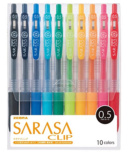 Zebra Sarasa Clip 0.5, 10 Color Set (JJ15-10CA) by Zebra Zebra Sarasa Clip 0.5, 10 Color Set (JJ15-10CA) by Zebra