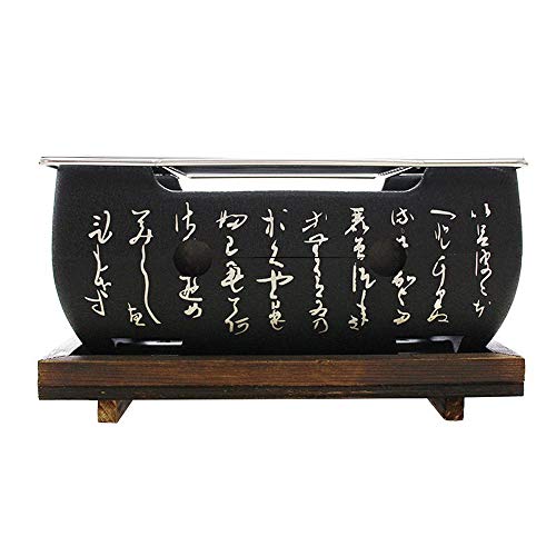 ZHANGDAN Parrilla de carbón de Mesa, Mini Parrilla de Barbacoa Japonesa Coreana, con Parrilla de Malla de Alambre y Base de Madera, Herramientas de Barbacoa para el hogar ZHANGDAN Parrilla de carbón de Mesa, Mini Parrilla de Barbacoa Japonesa Coreana, con Parrilla de Malla de Alambre y Base de Madera, Herramientas de Barbacoa para el hogar