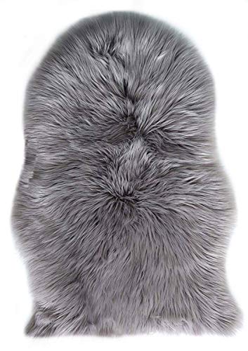 ZHOUZEKAI Oveja de Piel sintética Felpudo Alfombra Antideslizante Lujosa Suave Lana Artificial Alfombra para salón Dormitorio baño sofá Silla cojín (Nuevo Gris, 70_x_120_cm) ZHOUZEKAI Oveja de Piel sintética Felpudo Alfombra Antideslizante Lujosa Suave Lana Artificial Alfombra para salón Dormitorio baño sofá Silla cojín (Nuevo Gris, 70_x_120_cm)