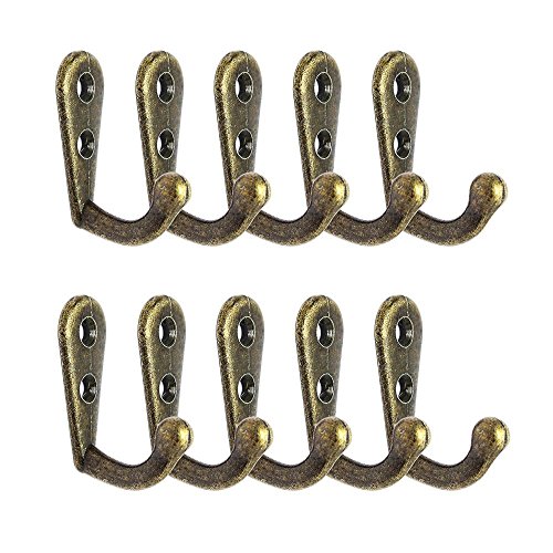 Zilong Tono Bronce Estilo Vintage de pared solo gancho para ropa con Tornillo 10 pcs .Decorativo Para Dormitorios, Baños, Armarios, Gabinete, Cocina etc, Bronce Antiguo . Zilong Tono Bronce Estilo Vintage de pared solo gancho para ropa con Tornillo 10 pcs .Decorativo Para Dormitorios, Baños, Armarios, Gabinete, Cocina etc, Bronce Antiguo .
