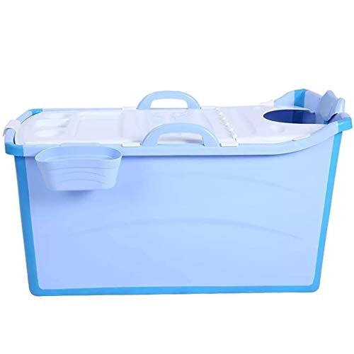 Zylxnt Bañera Plegable, plástico Engrosado portátil con Tapa, fácil de Transportar, Bloqueo de Temperatura, bañera para niños Adultos