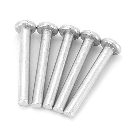 100Pcs M2.5 * 18 / M2.5 * 20Mm Remaches de Aluminio de Cabeza Plana Remaches Sólidos Avellanados(M2.5 * 18)