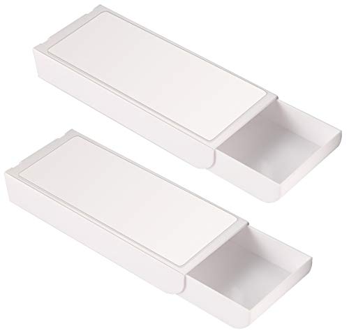 2 Piezas Cajón Debajo De La Mesa, Caja De Almacenamiento Del Soporte Autoadhesivo, Organizador De Papelería Para La Oficina / Escuela / Cocina 2 Piezas Cajón Debajo De La Mesa, Caja De Almacenamiento Del Soporte Autoadhesivo, Organizador De Papelería Para La Oficina / Escuela / Cocina