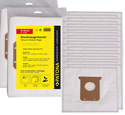 20x Bolsas de aspiradora para Electrolux E15 | E18 | E40 | E54a | E200 | E202 | E203 | E205 | S-Bag, Bolidio Z 4500...4595, Clario Z1900...1995, Clario Z2025...2050, Ergospace, Excellio Z5000...5295 - Mondo Z6200, Z6201, Oxy3 System Serie, Oxygen Z 5500.. 20x Bolsas de aspiradora para Electrolux E15 | E18 | E40 | E54a | E200 | E202 | E203 | E205 | S-Bag, Bolidio Z 4500...4595, Clario Z1900...1995, Clario Z2025...2050, Ergospace, Excellio Z5000...5295 - Mondo Z6200, Z6201, Oxy3 System Serie, Oxygen Z 5500..