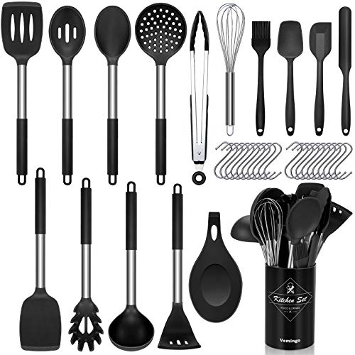 36 Piezas Utensilios de Cocina de Silicona | Resistentes al Calor Herramientas antiadherentes para Hornear en la Cocina | Espátula Cuchara Pinza para 36 Piezas Utensilios de Cocina de Silicona | Resistentes al Calor Herramientas antiadherentes para Hornear en la Cocina | Espátula Cuchara Pinza para