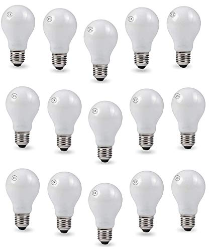 AcornSolution Bombillas incandescentes, con forma de pera, A55, bombillas incandescentes, luz blanca cálida (60 W, A55-E27 matt-60 W-20 paquetes).