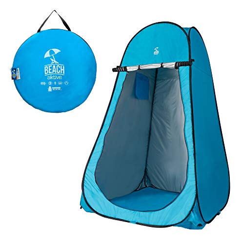 Aktive 62163 - Tienda campaña cambiador para camping con suelo 120x120x190 cm Azul