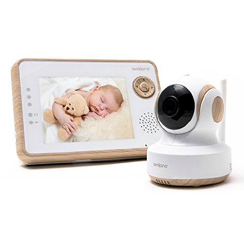 Availand Follow Baby - Vigilabebés, Cámara Motorizada Orientable, Pantalla LCD inalámbrica de 3,5", Batería Interna, Función Auto-Scan, Visión Nocturna