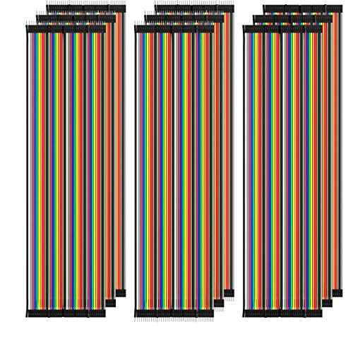 AZDelivery 3 x Jumper Wire Cables de Puente 20 cm Set de 120 pcs cada uno Macho-Hembra/Macho-Macho/Hembra-Hembra compatible con Arduino y Raspberry Pi Breadboard con E-Book incluido! (360 pcs)