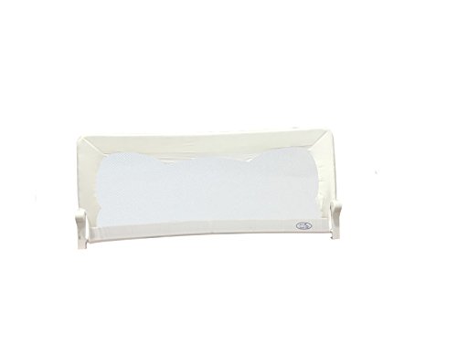 Barrera de cama para bebé, 180 x 66 cm. Modelo en blanco. Barrera de seguridad. Sello de calidad SGS.