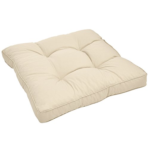 Beautissu Cojines para Muebles de jardín XLuna Lounge sillas de Mimbre de Exterior Asiento Grueso Acolchado Aprox. 50x50x10 cm Natural Beautissu Cojines para Muebles de jardín XLuna Lounge sillas de Mimbre de Exterior Asiento Grueso Acolchado Aprox. 50x50x10 cm Natural