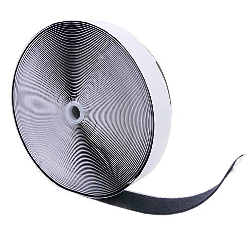 BeMatik - Bobina de cinta adherente adhesiva de 50mm x 25m de color negro cara de fijación