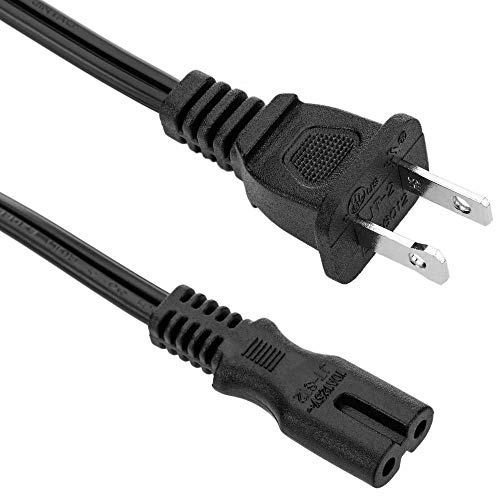 BeMatik - Cable eléctrico US NEMA-1-15P a IEC-60320-C7 de 1.8m Negro