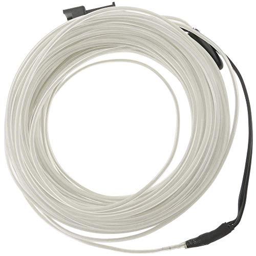 BeMatik - Cable electroluminiscente transparente-blanco de 1.3mm en bobina 5m de cable con pilas BeMatik - Cable electroluminiscente transparente-blanco de 1.3mm en bobina 5m de cable con pilas