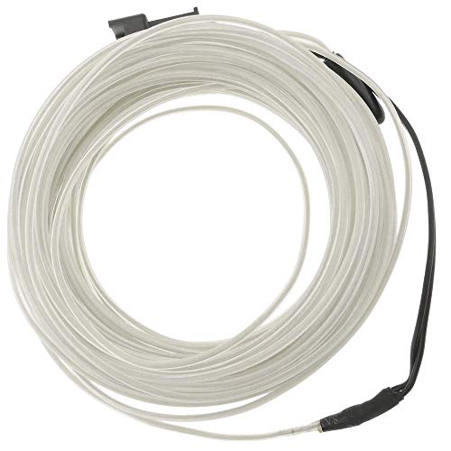BeMatik - Cable electroluminiscente transparente-blanco de 2.3mm en bobina 10m conectada a 220VAC