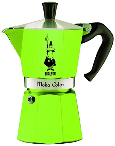 Bialetti 0009122 Cafetera Moka Express capacidad para 3 tazas aluminio, color verde