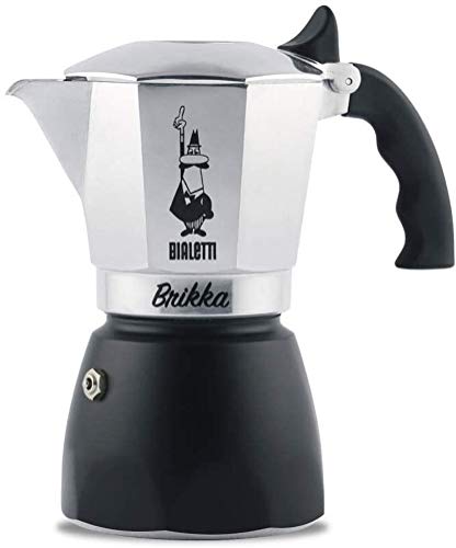 Bialetti Brikka, cafetera capaz de suministrar la crema del café expreso, 4 Tazas