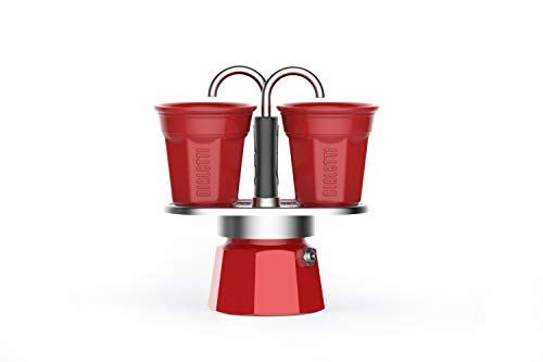 Bialetti Mini Express, Cafetera de 2 tazas, Nueva colección, Red