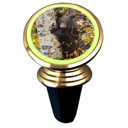 Black Bear Cub sube Aspen Tree Holder Teléfono del coche Soportes magnéticos del teléfono celular del coche Imán fuerte Montaje de ventilación de aire Rotación de 360 ​​° Soporte universal para coche