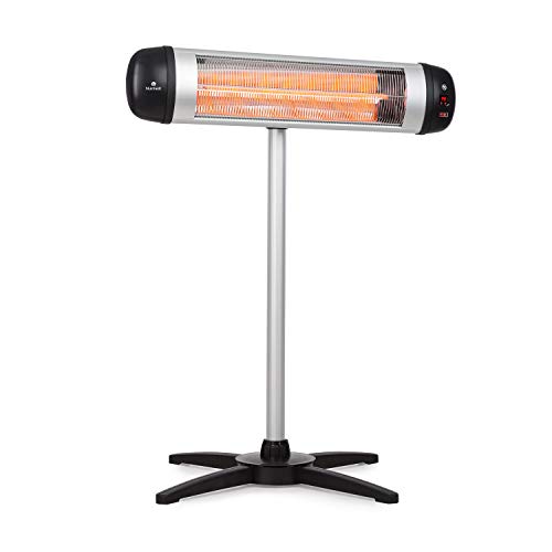 Blumfeldt Rising Sun - Radiador infrarrojo - elemento calefactor de carbono - emisión calor dirigida - ajuste de altura de 70cm - soporte trípode - 850 1650 2500W - resistente al agua IP34 - Aluminio Blumfeldt Rising Sun - Radiador infrarrojo - elemento calefactor de carbono - emisión calor dirigida - ajuste de altura de 70cm - soporte trípode - 850 1650 2500W - resistente al agua IP34 - Aluminio