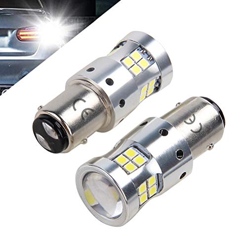 Bombilla LED 1157 P21/5W BAY15D Súper Brillante 12V 24V 30V 8W De Luz Led Del Coches Motos, Blanca 6000K 1300LM, Para La Luz De Freno, De Cola Luz, Luz De Estacionamiento, 2 Piezas