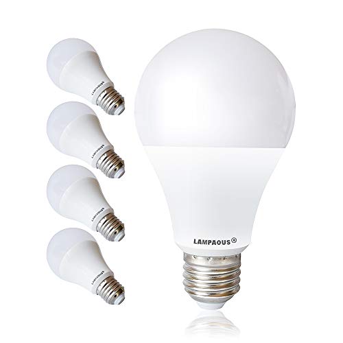 Bombilla LED E27, 15 W, G70, equivalente a bombillas incandescentes 100 W, blanco frío 6000 K, no regulable, 4 unidades