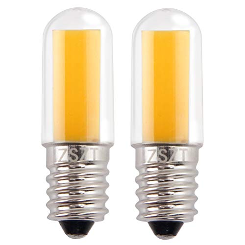 Bombillas LED E14 3W Blanco Cálido 2700K ZSZT (equivalente de bulbo del halógeno 25W) 220-240V, para frigorifico, maquina de coser, Lámpara de noche, 2…