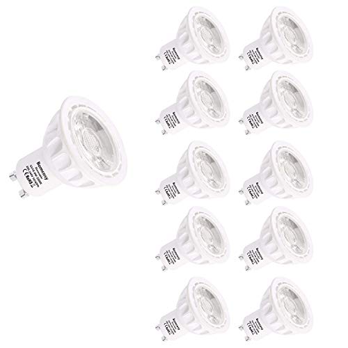 Bombillas LED, GU10 Regulable 6W Equivalente 50W Halógena, 540LM 3000k Blanco Cálido, 35 Degree ángulo, AC 220-240V, Pack de 10 Bombillas LED, GU10 Regulable 6W Equivalente 50W Halógena, 540LM 3000k Blanco Cálido, 35 Degree ángulo, AC 220-240V, Pack de 10