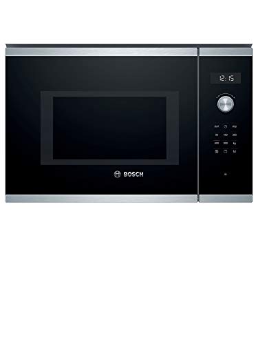 Bosch BEL554MS0 - Microondas integrable Serie 6, 25L, 900W, 1200W, Color negro con acero inoxidable