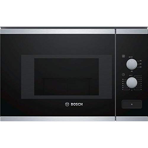 Bosch BFL520MS0 Integrado - Microondas (Integrado, Microondas combinado, 20 L, 800 W, Giratorio, Negro, Acero inoxidable)