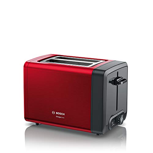 Bosch DesignLine Tostadora compacta, rojo y gris