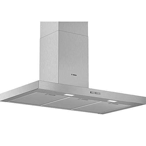 Bosch DWB96BC50 - Campana decorativa Serie 2, 90 cm, T invertida, Acero inoxidable, 3 potencias de extracción