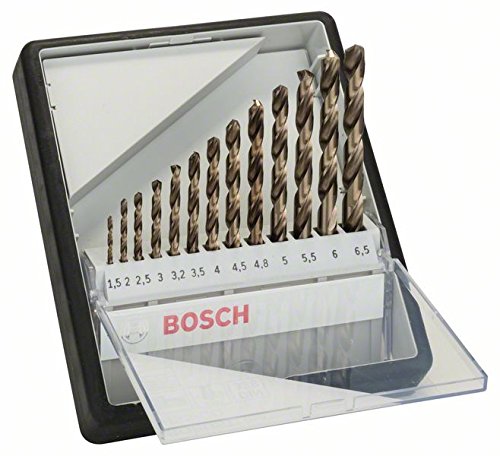 Bosch Professional 2 607 019 926 Bosch - Juego de brocas para metal Robust Line HSS-Co, 0 W, 0 V, Set de 13 Piezas