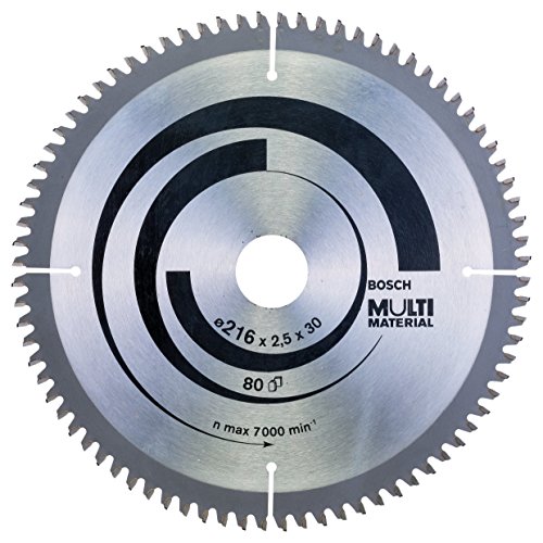 Bosch Professional Disco de sierra circular Multi Material (216 x 30 x 2,5 mm, 80 dientes, accesorio de sierra circular) Bosch Professional Disco de sierra circular Multi Material (216 x 30 x 2,5 mm, 80 dientes, accesorio de sierra circular)