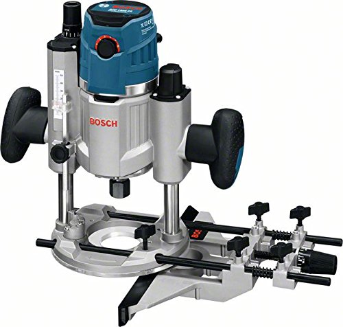 Bosch Professional GOF 1600 CE - Fresadora de superficie (1600 W, 10000 – 25000 rpm, 8/12,7 mm, vel. constante, ajuste fino de 0,1 mm, en caja)