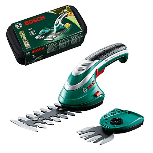 Bosch -Set de tijeras cortacésped a batería Isio (3.6 V, longitud de cuchilla 12 cm, distancia entre cuchillas 8 mm, en caja)