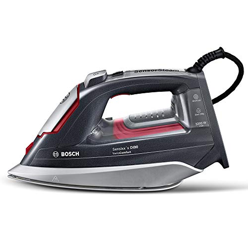Bosch TDI953222V Plancha de Vapor, Motor de Inyección, Tecnología VarioComfort, Supervapor de 230 g, 3200 W, Negro y Rojo Bosch TDI953222V Plancha de Vapor, Motor de Inyección, Tecnología VarioComfort, Supervapor de 230 g, 3200 W, Negro y Rojo