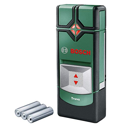 Bosch Truvo - Detector digital en caja metálica (metal ferroso, cable con corriente, metal no ferroso, AAA, 1.5 V)
