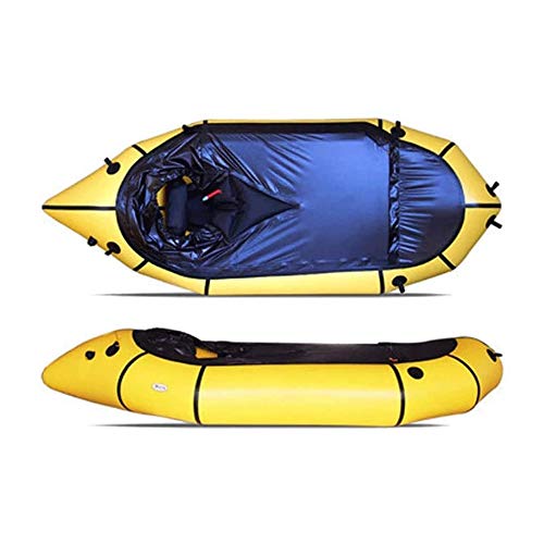 BZLLW Kayak Inflable, Standard Solo Barco, se Puede Utilizar for el Nivel de Agua Blanca 3 Aventura Rafting, Senderismo Aventura, Balsa Crossing, Bote de Rescate, Plana en Aguas bravas