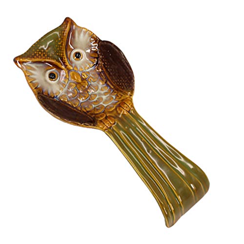 Cabilock - Cuchara de cerámica con forma de búho para cocina, para repostería o cuchara de cocina, mesa de cena, decoración para restaurante en casa (estilo Cabilock - Cuchara de cerámica con forma de búho para cocina, para repostería o cuchara de cocina, mesa de cena, decoración para restaurante en casa (estilo