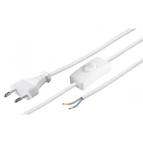 Cable alimentacion con Interruptor Tipo C 1.5 Metros (Blanco)