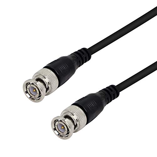Cable coaxial BNC, de pérdida ultra baja BNC macho a BNC macho, cable de extensión de 75 ohmios, KANGPING para cámaras de vigilancia de vídeo (2 m)