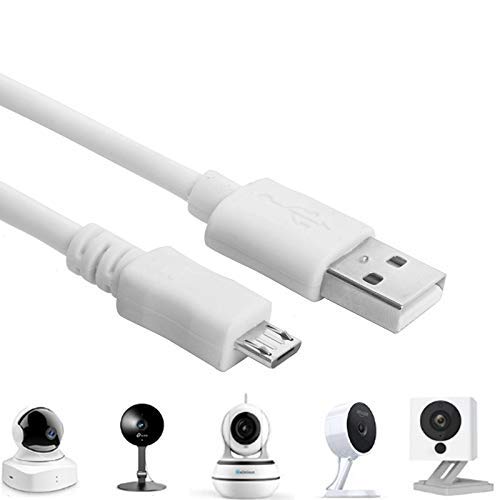 Cable de alimentación para WyzeCam, WyzeCam Pan, YI, NestCam Interior, Netvue,KasaCam Interior,Furbo Dog,Blink,USB a Micro USB Cable de carga para cámara de seguridad (10 m)