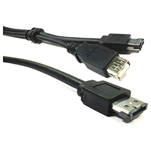 Cablematic - Cable eSATAp o eSATA+USB (M/USB-AH+eSATA-M) 3m