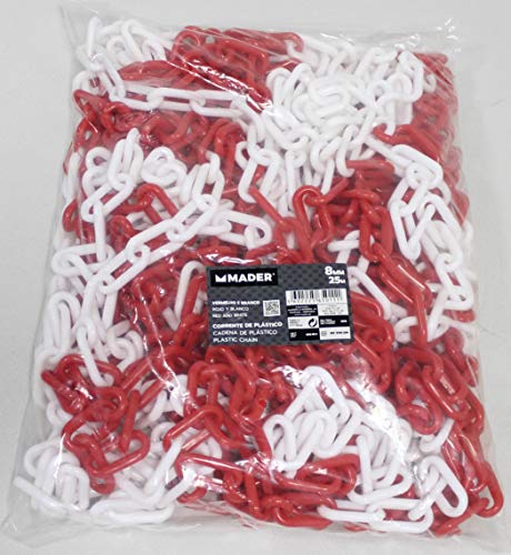 Cadena de Plástico 8mmx 25m Rojo y Blanco - 65011