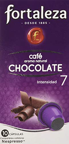 Café FORTALEZA - Cápsulas de café con Aroma Chocolate Compatibles con Nespresso - Pack 5 x 10 - Total 50 Cápsulas