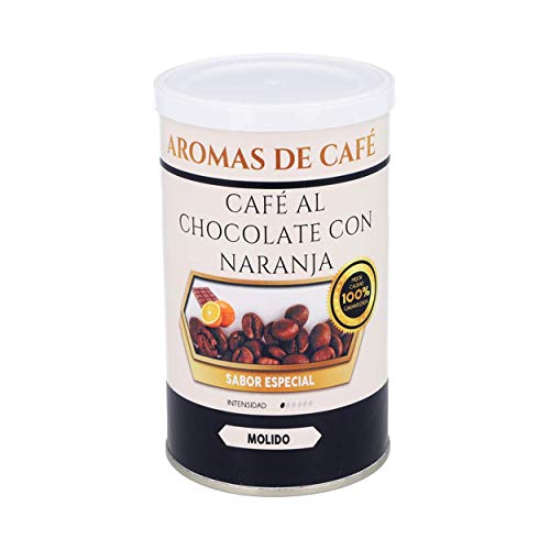 Café Molido 100% Arábica | Café Chocolate y Naranja | 100 gr | Intensidad Suave | Sabor llamativo, Difícil de Olvidar | Café Molido Natural Ligeramente Tostado