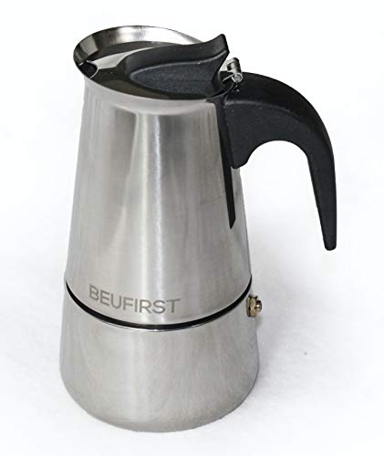 Cafetera Italiana Inducción Acero Inoxidable, 2 a 3 Tazas, Cafetera en Acero Inoxidable, Apta Para Cualquier Fuente de Calor, Cocinas de Inducción, Vitro, Gas o Alcohol (2-3 Tazas, 200ml.) Cafetera Italiana Inducción Acero Inoxidable, 2 a 3 Tazas, Cafetera en Acero Inoxidable, Apta Para Cualquier Fuente de Calor, Cocinas de Inducción, Vitro, Gas o Alcohol (2-3 Tazas, 200ml.)